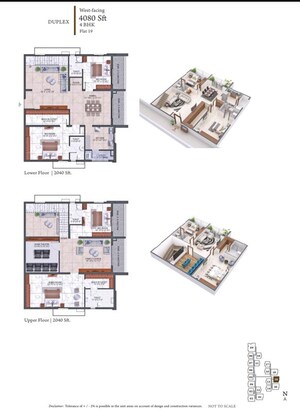 Floor Plan in 4 BHK Apartment at Hallmark Treasor, Narsingi – for Sale