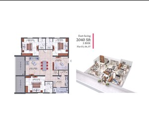 Master Plan in 3 BHK Apartment at Hallmark Treasor, Narsingi – for Sale