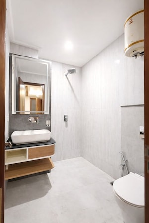 Bathroom in 4 BHK Builder Floor at Sector 46 – for Rent