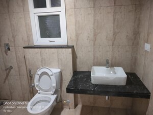 Bathroom in 3 BHK Apartment at Prestige High Fields Gachibowli, Gachibowli – for Rent