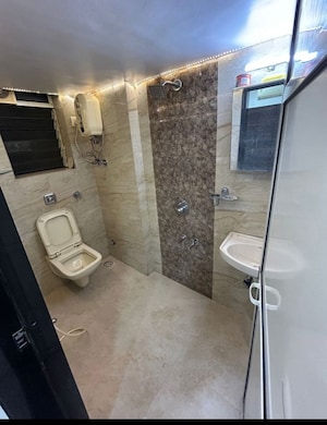 Bathroom in 1 BHK Apartment at Usha CHS, Kopri – for Rent