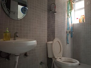 Bathroom in 2 BHK Apartment at Landcraft Golflink Villas, Pandav Nagar – for Rent