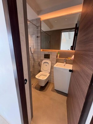 Bathroom in 3 BHK Apartment at Worli Naka – for Rent