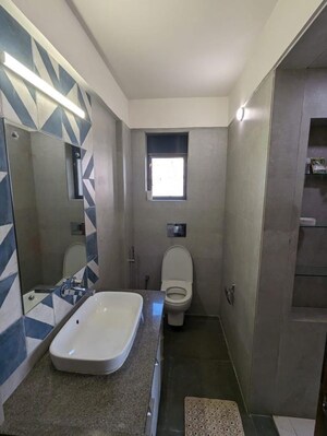 Bathroom in 3 BHK Apartment at Gold Mist, Vile Parle West – for Rent