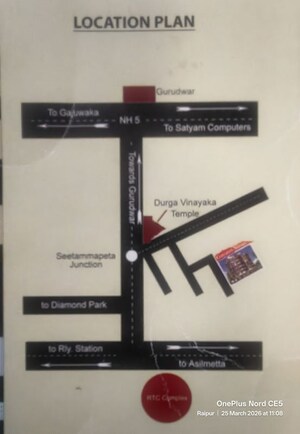 2 BHK Apartment – Map Location View at Gayatri Nivas, Seetamma Peta - for Rent