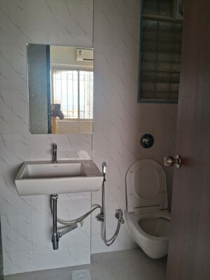 Bathroom in 3 BHK Apartment at Dosti Blossom, Wadala East – for Rent