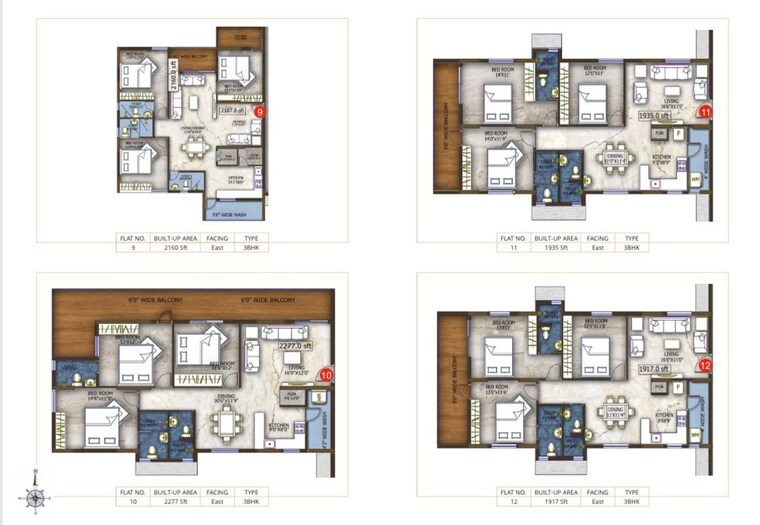 Floor Plan, eapl-sri-tirumala-fortune 3 Bedroom 1683 Sq.Ft. Apartment In Tukkuguda Hyderabad 10182696
