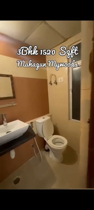 Bathroom in 3 BHK Apartment at Mahagun My Woods, Sector 16c Greater Noida – for Sale