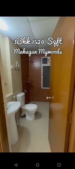 Bathroom in 3 BHK Apartment at Mahagun My Woods, Sector 16c Greater Noida – for Sale