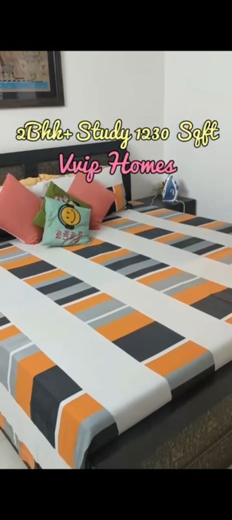 Bedroom, vvip-homes 2.5 Bedroom 1230 Sq.Ft. Apartment In Gaur City 2 Greater Noida 10183038