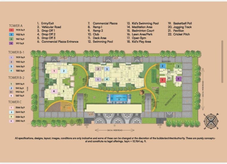 Master Plan, renowned-renox-thrive 4 Bedroom 2645 Sq.Ft. Apartment In Sector 10 Greater Noida Greater Noida 10183058