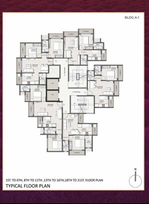 Floor Plan in 1 BHK Apartment at JSB Nakshatra Nirvaana, Naigaon East – for Sale