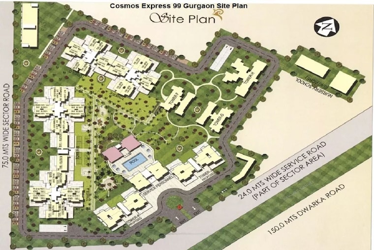 Master Plan, cosmos-express-99 2 Bedroom 1285 Sq.Ft. Apartment In Sector 99 Gurgaon 10183197