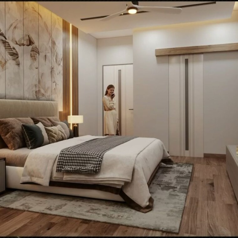 Bedroom, meffier-golden-park 3.5 Bedroom 1650 Sq.Ft. Builder Floor In Sohna Sector 4 Gurgaon 10183221