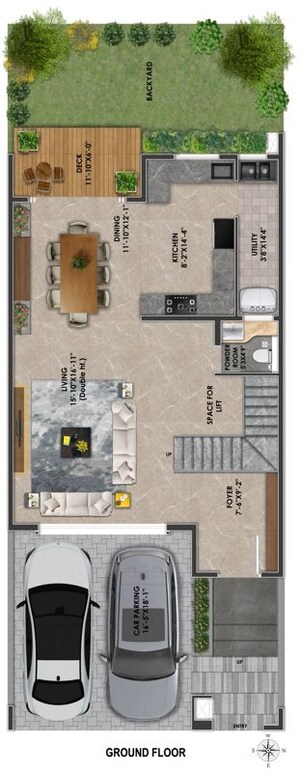Floor Plan in 5 BHK Villa at Surya Valencia, Sreeramanahalli – for Sale