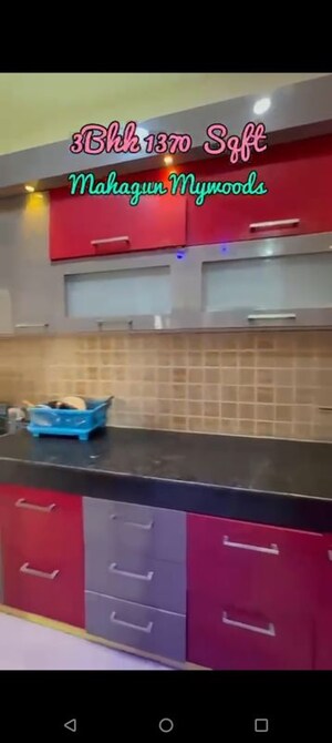 Kitchen in 3 BHK Apartment at Mahagun My Woods, Sector 16c Greater Noida – for Sale
