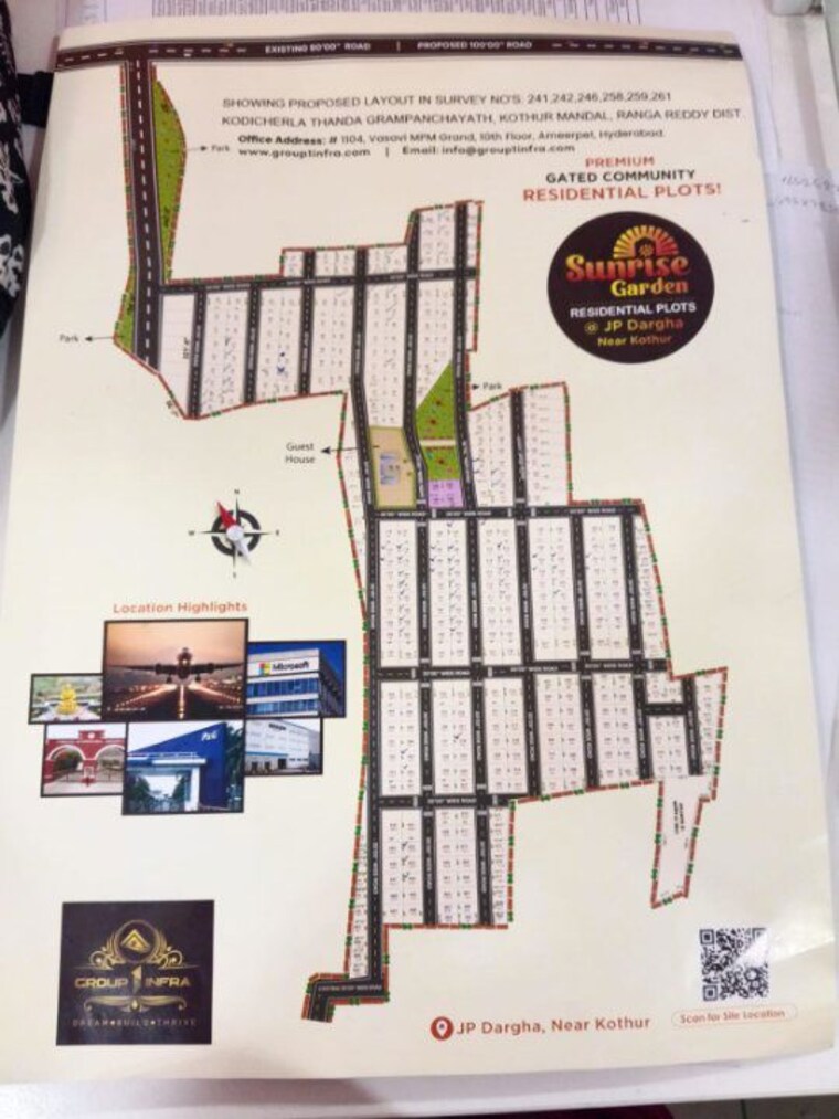 Map Location, kothur  120 Sq.Yd. Plot In Kothur Hyderabad 10130296