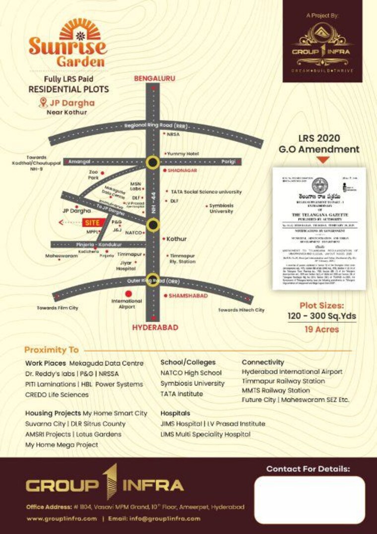 Map Location, kothur  120 Sq.Yd. Plot In Kothur Hyderabad 10130296