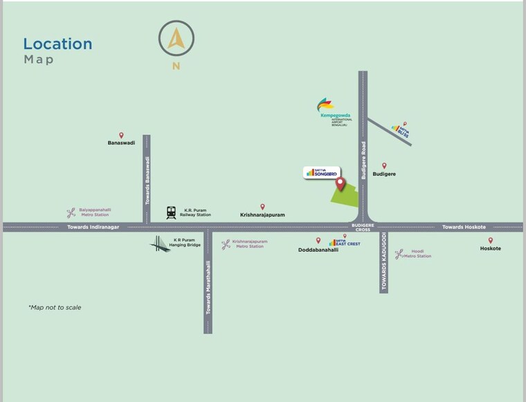 undefined, sattva-songbird 2 Bedroom 1260 Sq.Ft. Apartment In Budigere Cross Bangalore 10185327