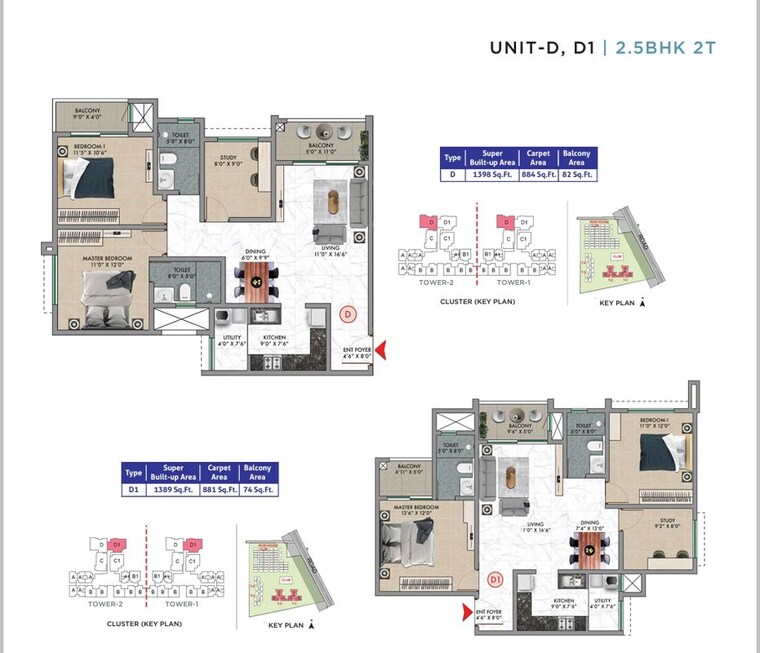 Floor Plan, sattva-songbird 3 Bedroom 1380 Sq.Ft. Apartment In Budigere Cross Bangalore 10185433