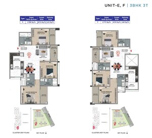 Floor Plan in 3 BHK Apartment at Sattva Songbird, Budigere Cross – for Sale