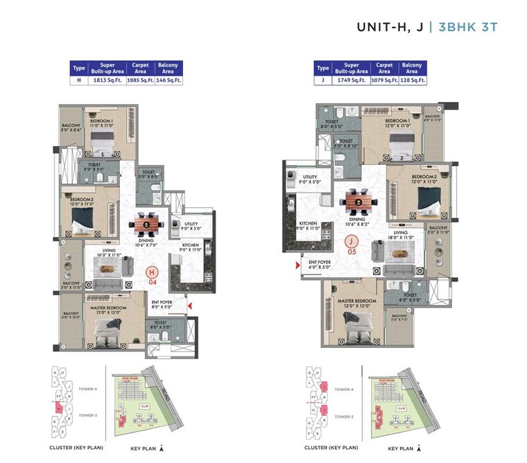 Floor Plan, sattva-songbird 3 Bedroom 1730 Sq.Ft. Apartment In Budigere Cross Bangalore 10185585