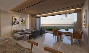 Living Room in 3 BHK Apartment at Near Vaishno Devi Circle On Sg Highway – for Sale