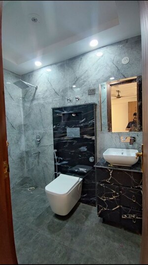 Bathroom in 3 BHK Builder Floor at Chattarpur – for Rent