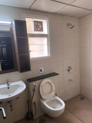 Bathroom in 3 BHK Apartment at Sobha City Mykonos, Thanisandra Main Road – for Rent