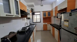 Kitchen in 3 BHK Apartment at Bharat Shiv Sai Paradise, Majiwada – for Rent