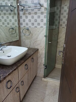 Bathroom in 3 BHK Builder Floor at Jangpura – for Rent