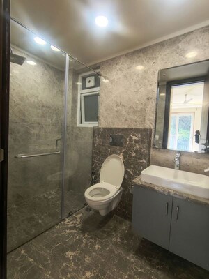 Bathroom in 3 BHK Builder Floor at Sarvapriya Vihar – for Rent