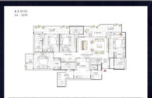 Floor Plan in 3 BHK Apartment at Sector 48 – for Sale