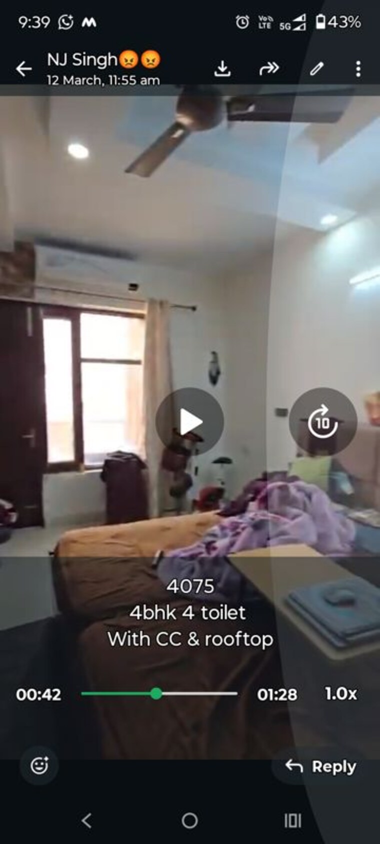 Living Room, green fields colony 4 Bedroom 280 Sq.Yd. Builder Floor In Green Fields Colony Faridabad 10189082