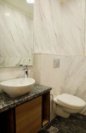 Bathroom in 3 BHK Builder Floor at Sarvapriya Vihar – for Rent