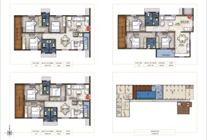 Floor Plan in 4 BHK Apartment at EAPL Sri Tirumala Fortune, Tukkuguda – for Sale