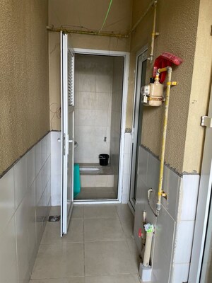 Bathroom in 3 BHK Apartment at Bhartiya Nikoo Homes, Thanisandra Main Road – for Rent