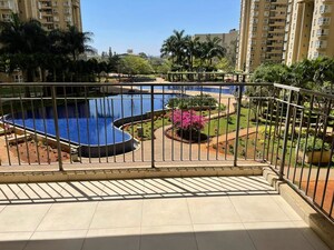 Balcony in 3 BHK Apartment at Bhartiya Nikoo Homes, Thanisandra Main Road – for Rent