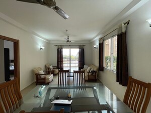 Living Room in 3 BHK Apartment at Bhartiya Nikoo Homes, Thanisandra Main Road – for Rent