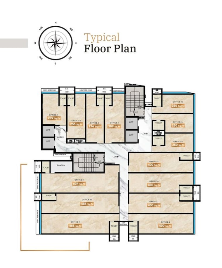 Floor Plan, swaroop-aditya-avenue Commercial Office Space 634 Sq.Ft. In Andheri East Mumbai 10190145