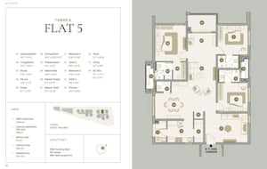 Floor Plan in 3 BHK Apartment at Myscape Palma, Financial District – for Sale