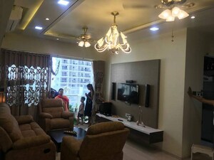 Living Room in 3 BHK Apartment at Omkar Alta Monte, Malad East – for Rent