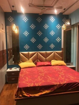 Bedroom in 3 BHK Apartment at Omkar Alta Monte, Malad East – for Rent