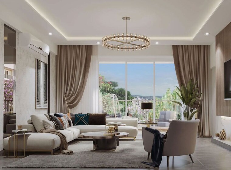 Living Room, dlf-gardencity-enclave 3 Bedroom 1611 Sq.Ft. Builder Floor In Sector 93 Gurgaon 10190964