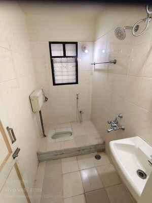 Bathroom in 3 BHK Apartment at Nirmiti Horizon, Aundh – for Rent
