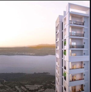 Staircase in 3 BHK Apartment at Hallmark Treasor, Narsingi – for Sale