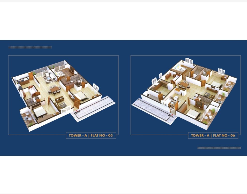 2 BHK + Pooja Room 1308 Sq.Ft. Apartment in Candeur Lakescape