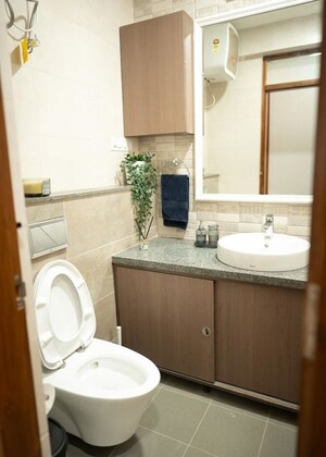 Bathroom in 3 BHK Apartment at HM Avalon, Richmond Town – for Rent