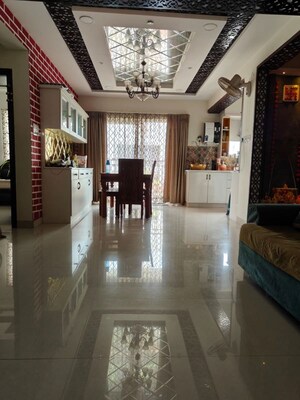 Living Room in 2.5 BHK Apartment at Greenmark Galaxy, Kondapur – for Rent