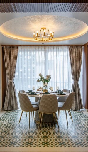 Dining area in 3 BHK Apartment at UKN Miraya Brunton, Ashok Nagar – for Rent